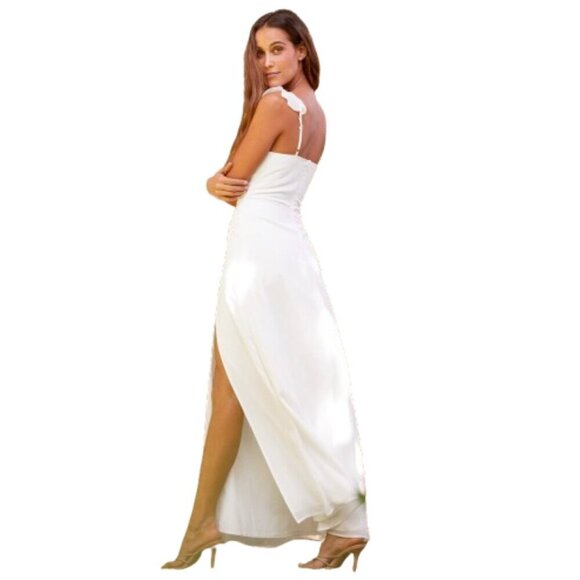 Women's S Lulus The Way to Love White Ruffled Maxi Dress - Picture 2 of 11